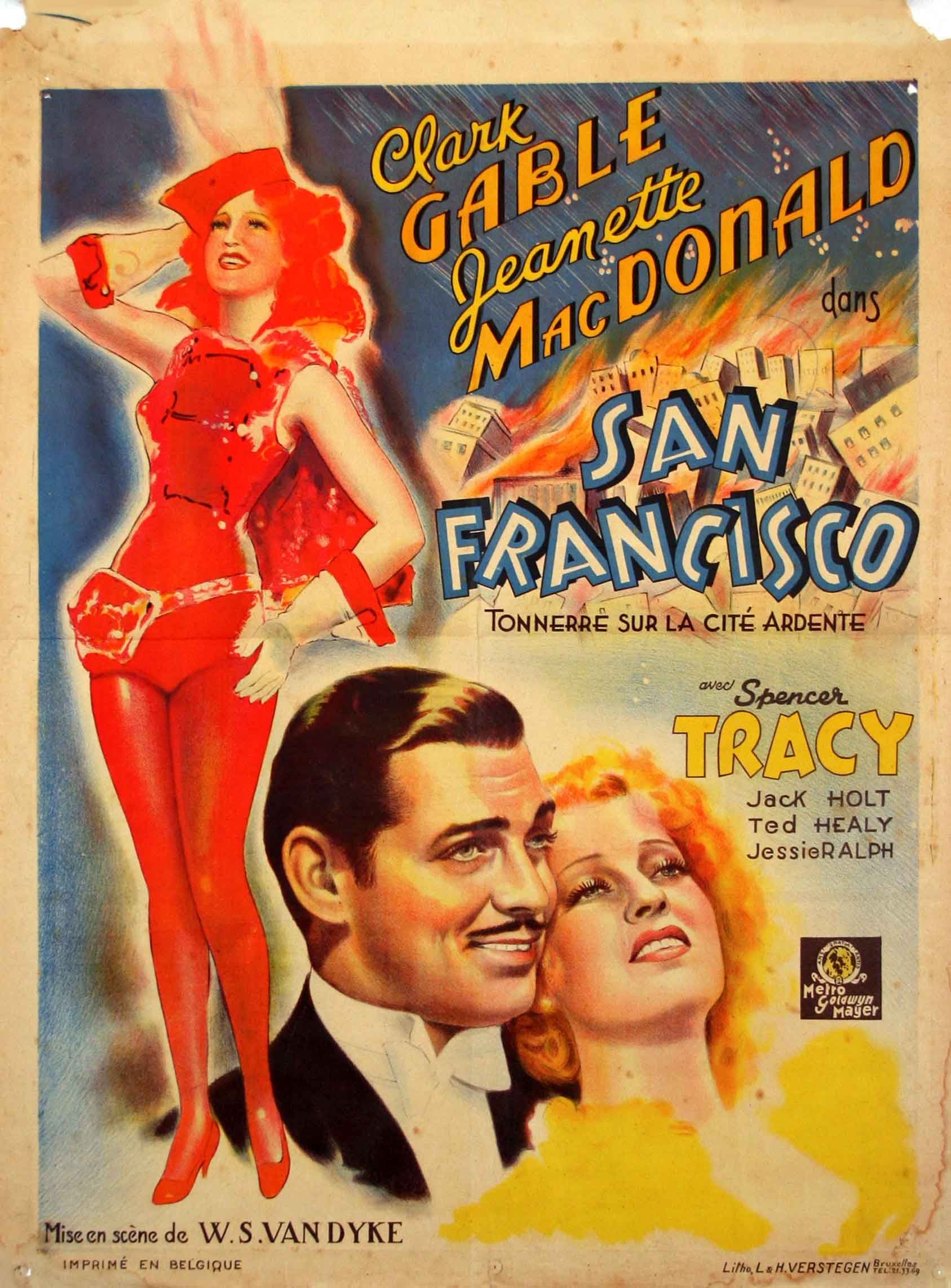 "SAN FRANCISCO" MOVIE POSTER - "SAN FRANCISCO" MOVIE POSTER