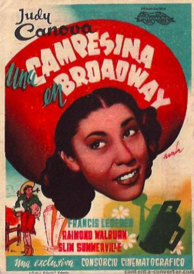 "UNA CAMPESINA EN BROADWAY" MOVIE POSTER "PUDDIN' HEAD" MOVIE POSTER