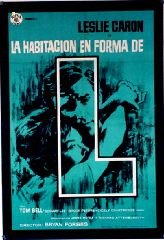 "HABITACION EN FORMA DE L, LA" MOVIE POSTER - "THE L SHAPED ROOM" MOVIE