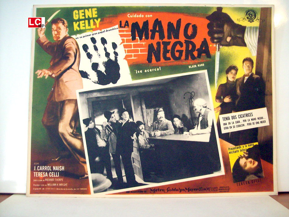 "LA MANO NEGRA" MOVIE POSTER "BLACK HAND" MOVIE POSTER