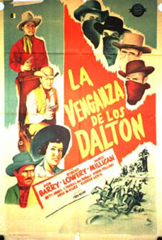 "VENGANZA DE LOS DALTON, LA" MOVIE POSTER "THE DALTON GANG" MOVIE POSTER