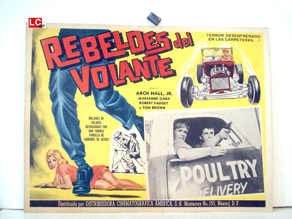 "REBELDES DEL VOLANTE" MOVIE POSTER "THE CHOPPERS" MOVIE POSTER