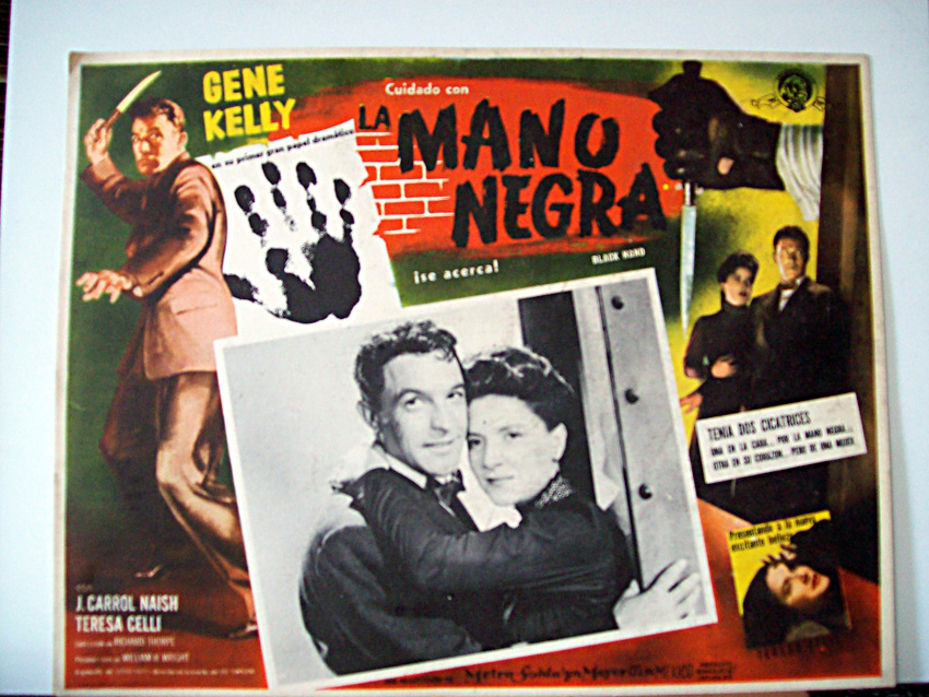 "LA MANO NEGRA" MOVIE POSTER "BLACK HAND" MOVIE POSTER