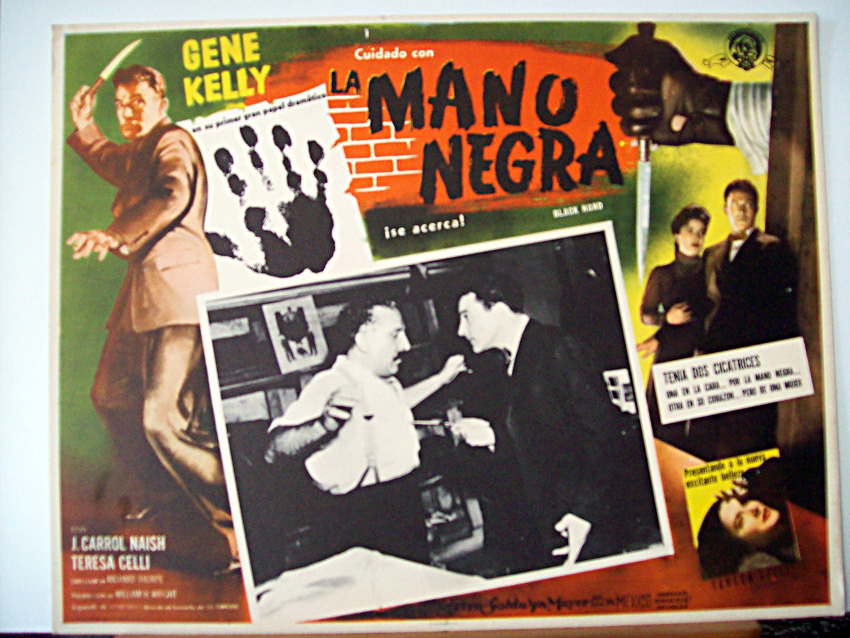 "LA MANO NEGRA" MOVIE POSTER "BLACK HAND" MOVIE POSTER