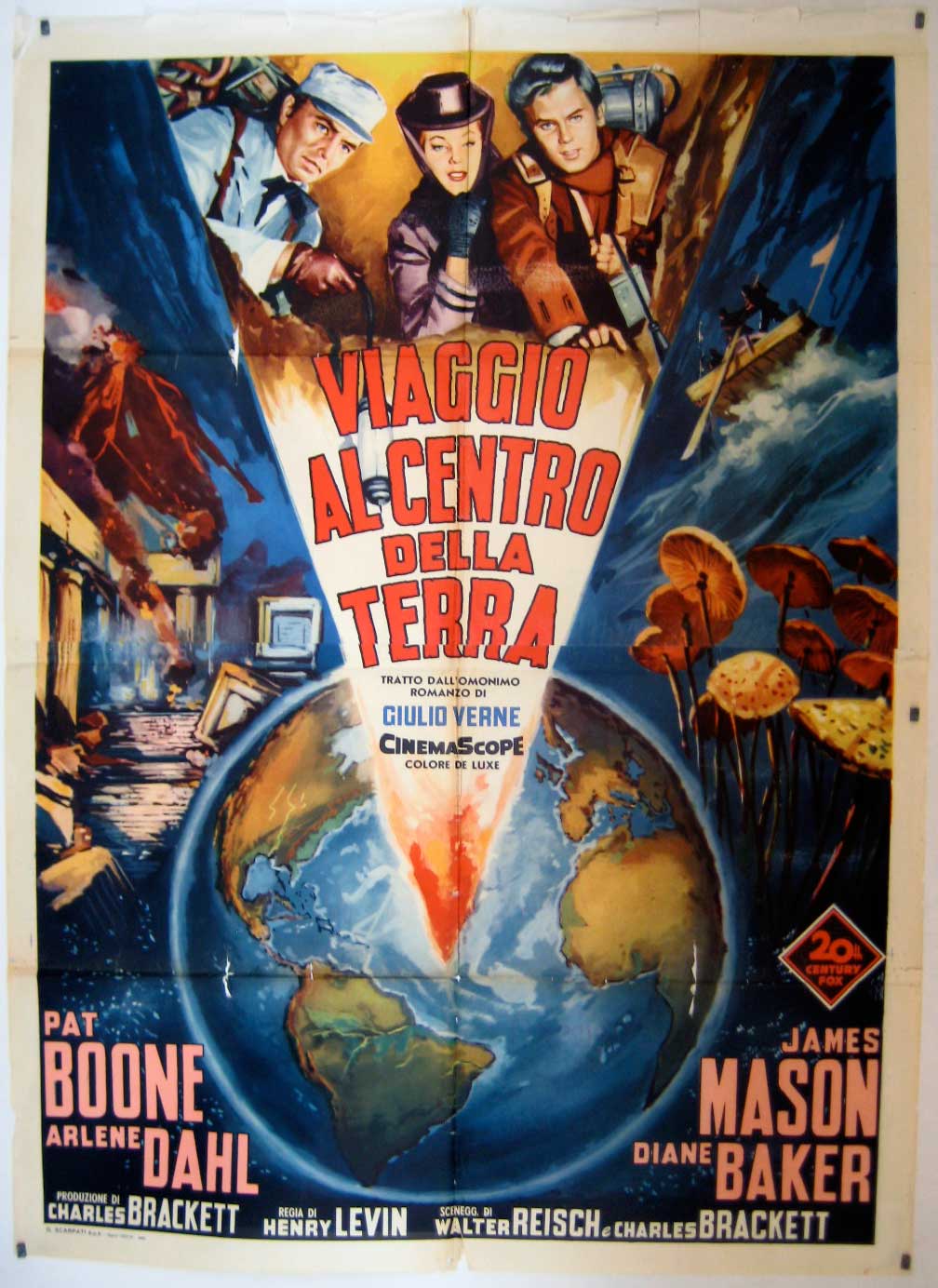 "VIAGGIO AL CENTRO DELLA TERRA" MOVIE POSTER "JOURNEY TO THE CENTER OF THE EARTH" MOVIE POSTER