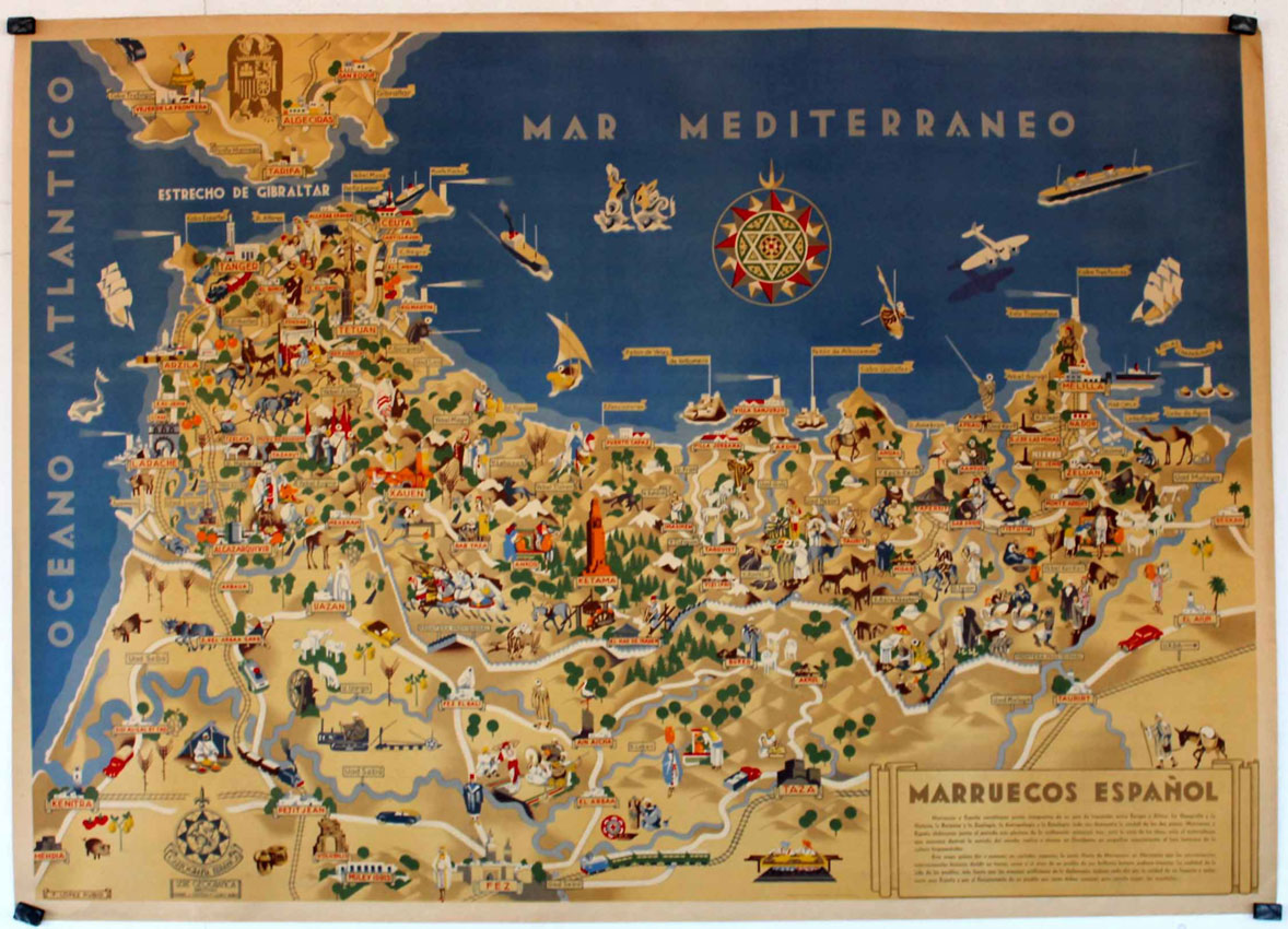 MAPA DEL MARRUECOS ESPA�OL