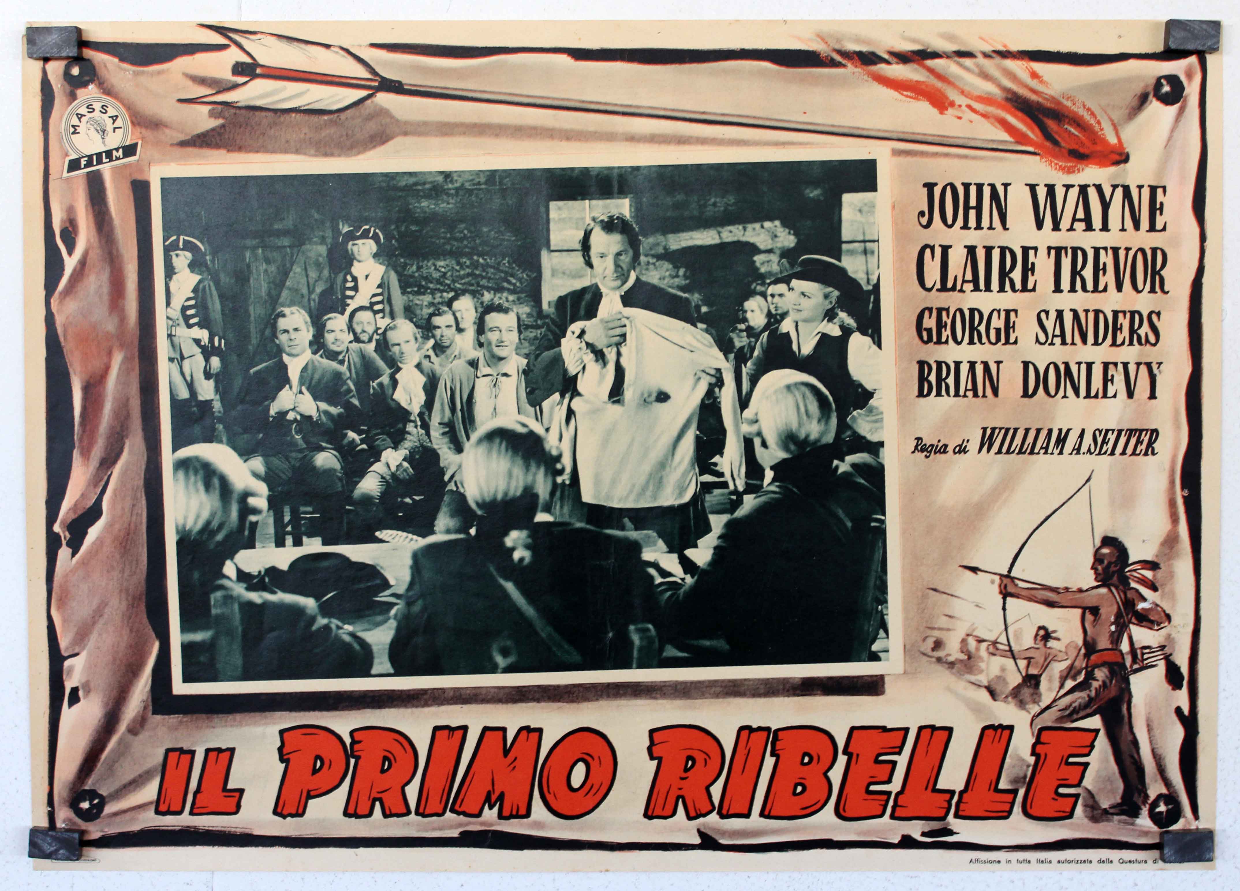 "PRIMO RIBELLE, IL" MOVIE POSTER "ALLEGHENY UPRISING" MOVIE POSTER