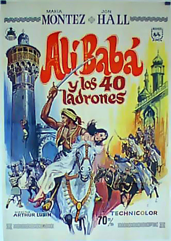 "ALI BABA ET LES 40 VOLEURS" MOVIE POSTER - "ALI BABA AND THE 40