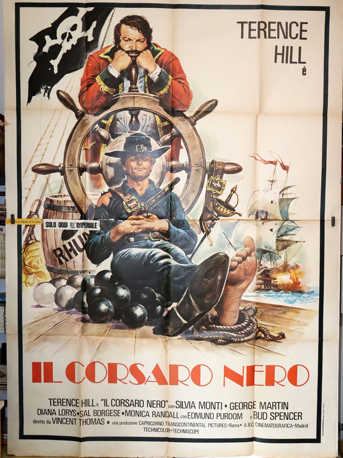 "IL CORSARO NERO" MOVIE POSTER "EL CORSARIO NEGRO" MOVIE POSTER