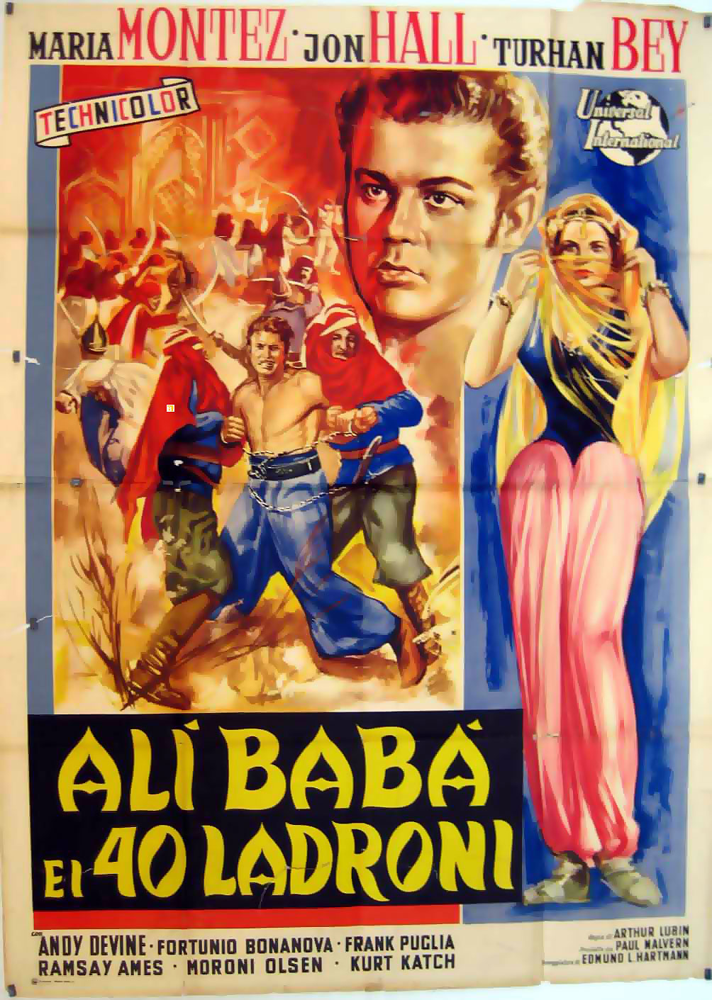 "ALI BABA ET LES 40 VOLEURS" MOVIE POSTER - "ALI BABA AND THE 40