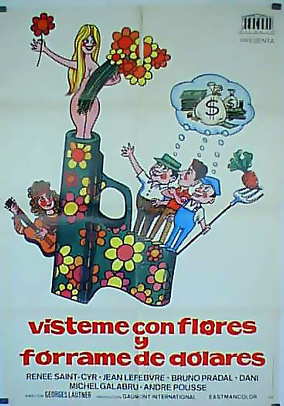 VISTEME CON FLORES Y FORRAME DE DOLARES