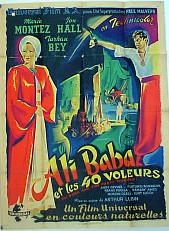 "ALI BABA ET LES 40 VOLEURS" MOVIE POSTER - "ALI BABA AND THE 40