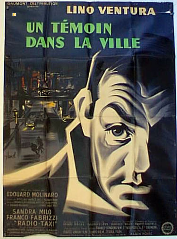 TEMOIN DANS LA VILLE, UN" MOVIE POSTER - "UN TEMOIN DANS LA VILLE" MOVIE  POSTER