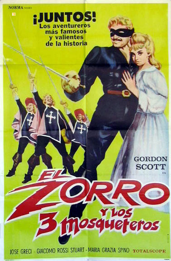 ZORRO Y LOS 3 MOSQUETEROS