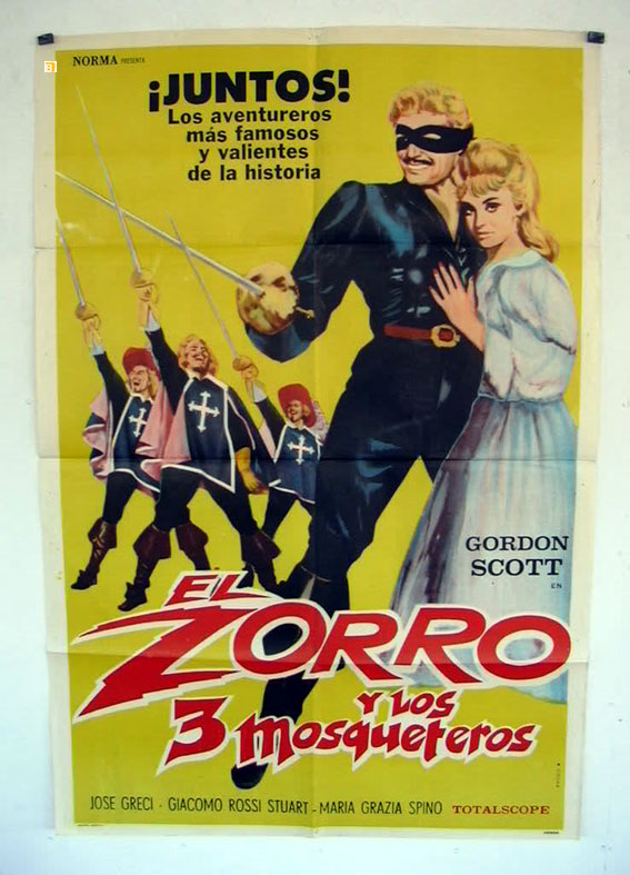EL ZORRO Y LOS 3 MOSQUETEROS