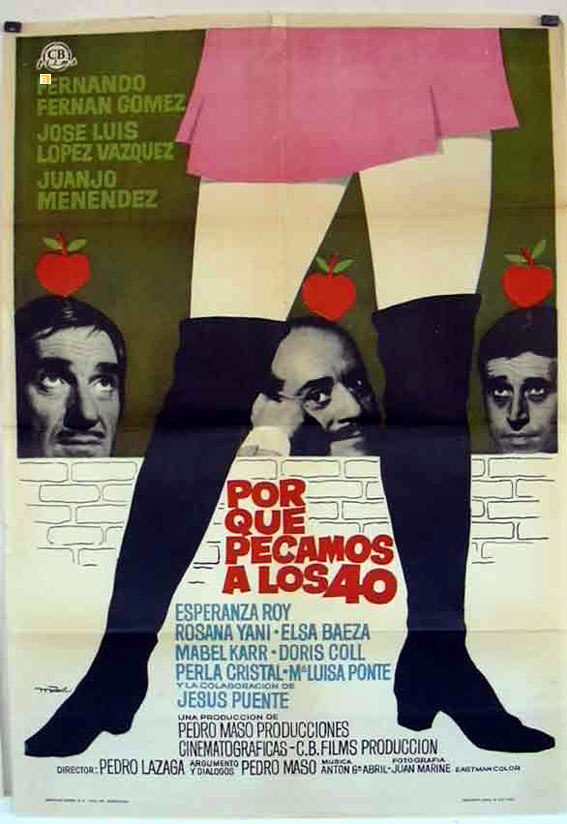 "POR QUE PECAMOS A LOS 40" MOVIE POSTER "POR QUE PECAMOS A LOS 40