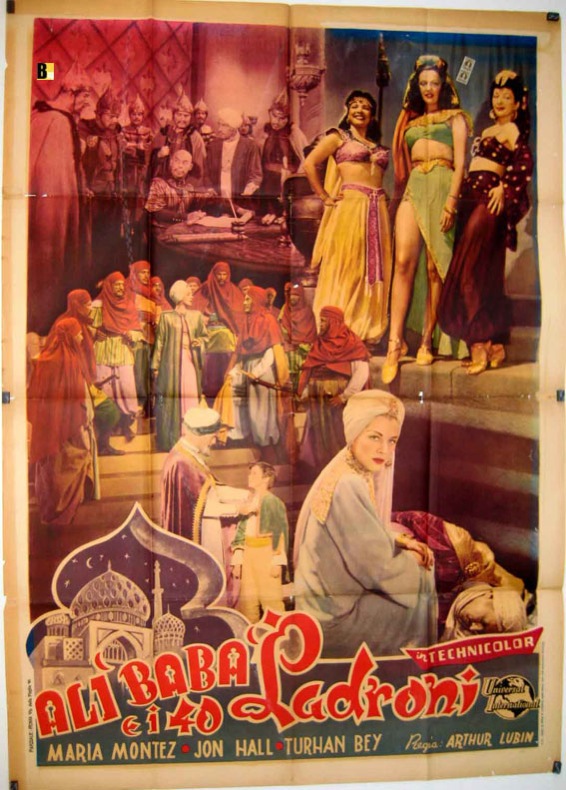 "ALI BABA E I 40 LADRONI" MOVIE POSTER - "ALI BABA AND THE 40 THIEVES
