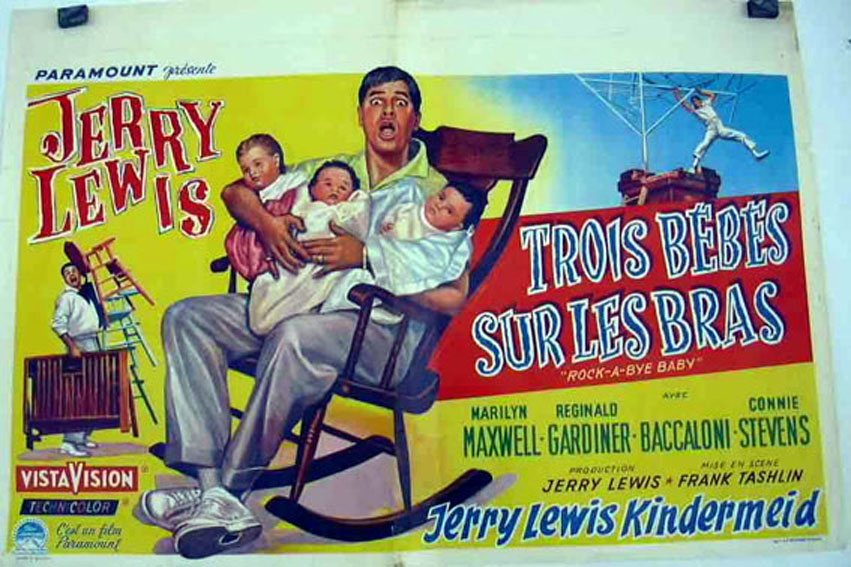 JERRY LEWIS IS TROIS BEBES SUR LES BRAS