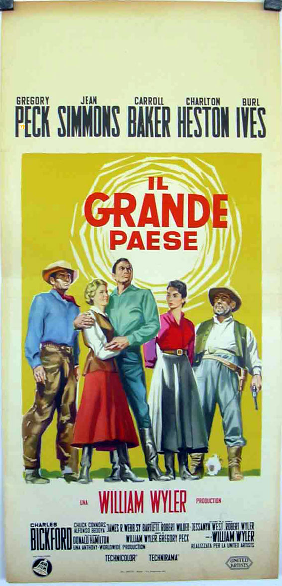HORIZONTES DE GRANDEZA" MOVIE POSTER - "THE BIG COUNTRY" MOVIE POSTER
