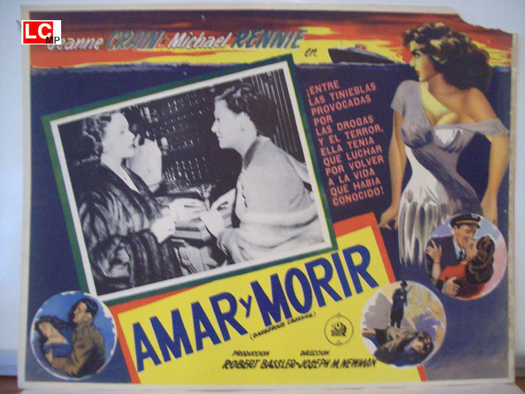 "AMAR O MORIR" MOVIE POSTER - "DANGEROUS CROSSING" MOVIE POSTER