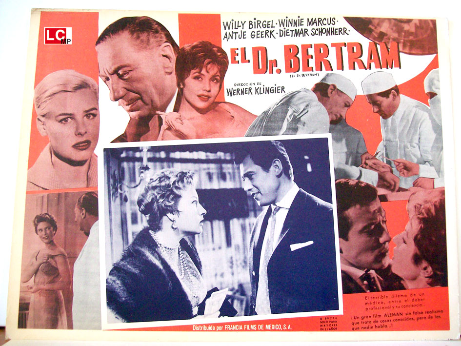 "EL DR. BERTRAM" MOVIE POSTER "FRAUENARZT DR. BERTRAM" MOVIE POSTER