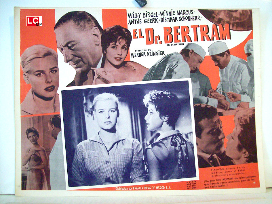 "EL DR. BERTRAM" MOVIE POSTER "FRAUENARZT DR. BERTRAM" MOVIE POSTER