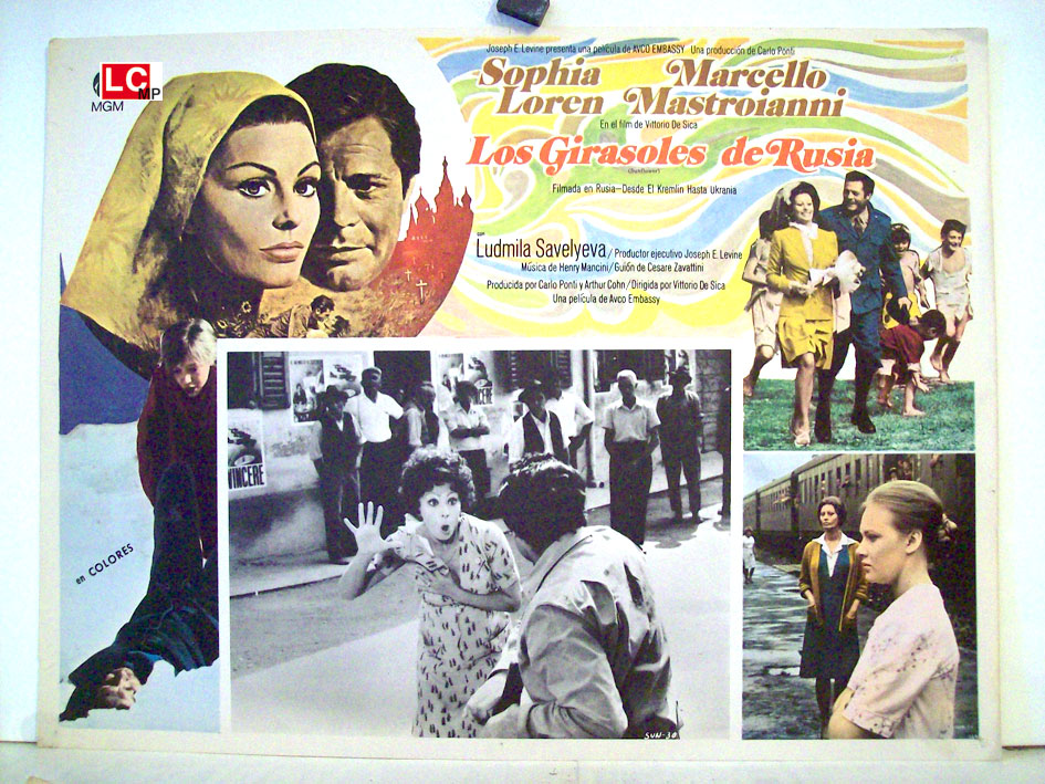 "LOS GIRASOLES DE RUSIA" MOVIE POSTER - "I GIRASOLI" MOVIE POSTER