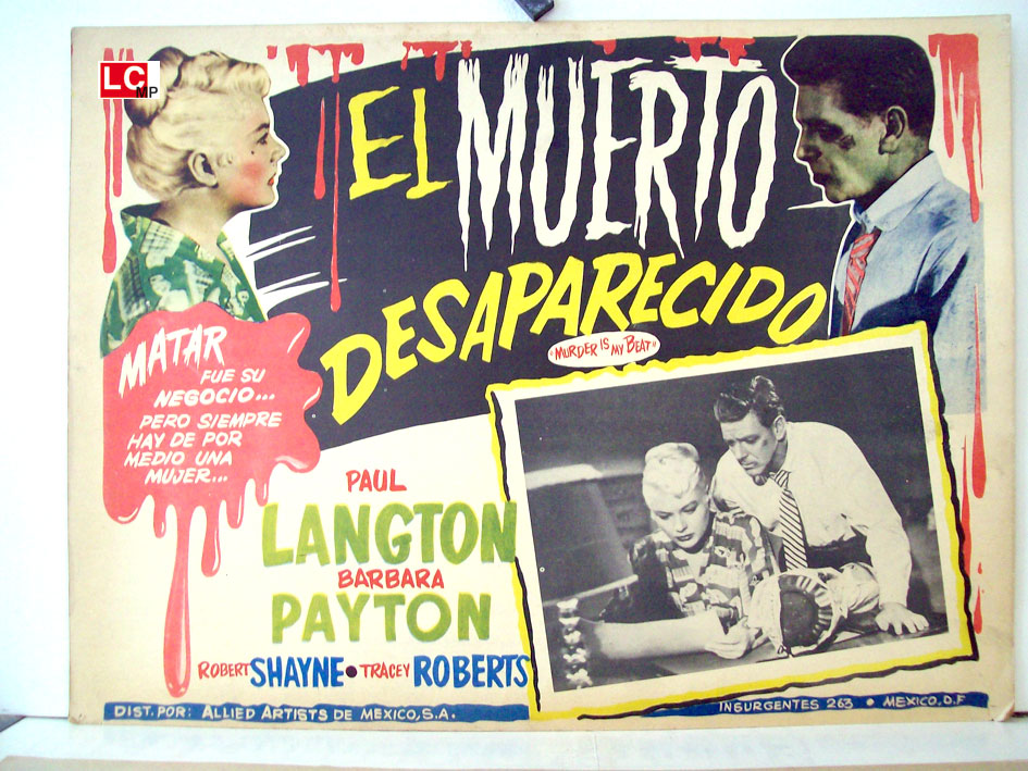 "EL MUERTO DESAPARECIDO" MOVIE POSTER - "MURDER IS MY BEAT" MOVIE POSTER