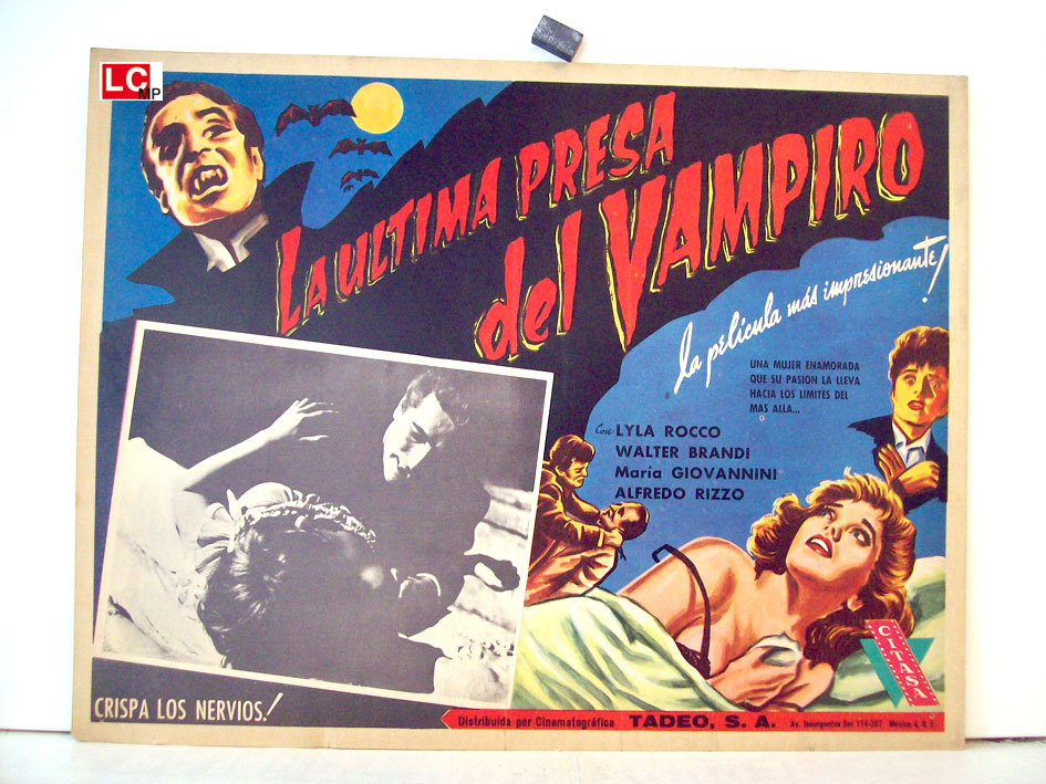 "LA ULTIMA PRESA DEL VAMPIRO" MOVIE POSTER - "L'ULTIMA PREDA DEL
