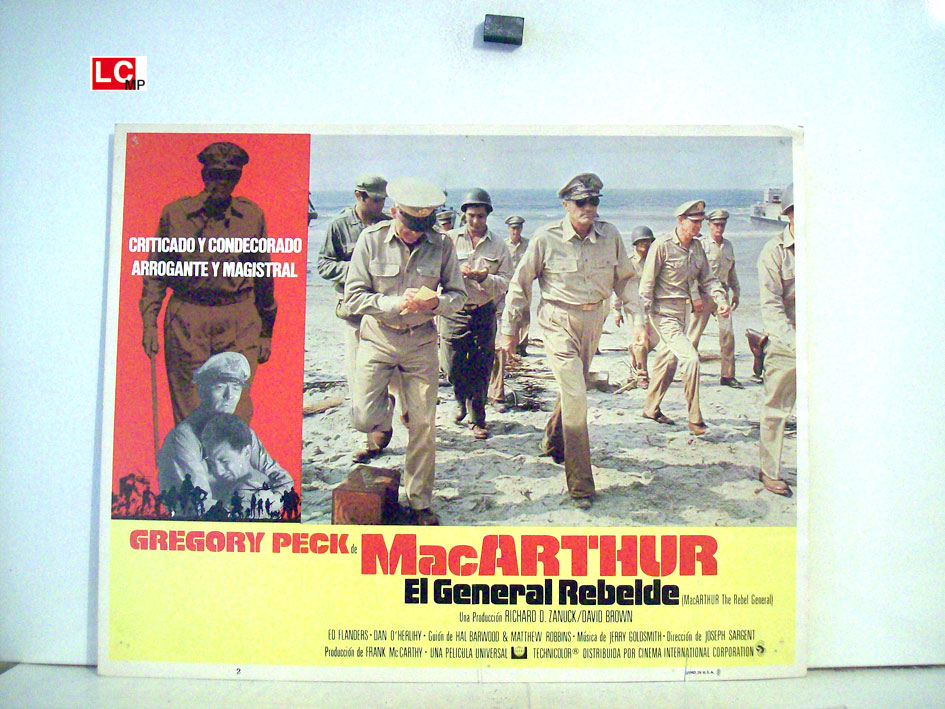 "MACARTHUR, EL GENERAL REBELDE" MOVIE POSTER "MACARTHUR THE REBEL