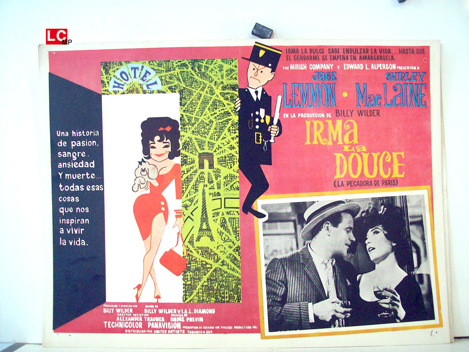 "IRMA LA DOUCE" MOVIE POSTER "IRMA LA DOUCE" MOVIE POSTER