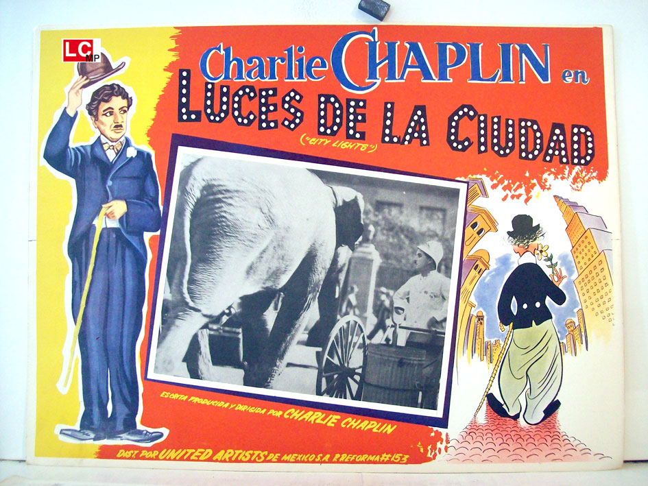 "LUCES DE LA CIUDAD" MOVIE POSTER - "CITY LIGHTS" MOVIE POSTER