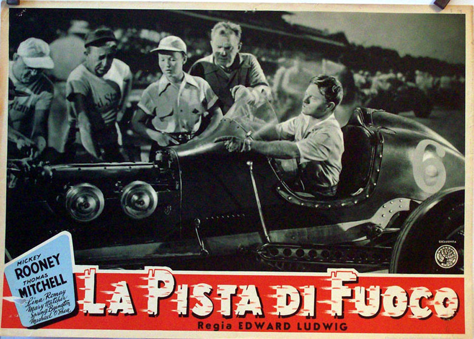 "LA PISTA DI FUOCO" MOVIE POSTER "THE BIG WHEEL" MOVIE POSTER