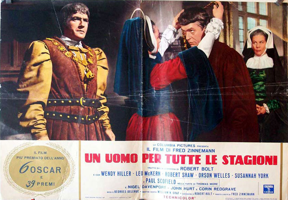 "UN UOMO PER TUTTE LE STAGIONI" MOVIE POSTER - "A MAN FOR ALL SEASONS