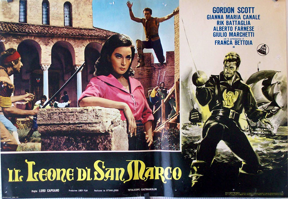 "IL LEONE DI SAN MARCO" MOVIE POSTER "EL LEON DE SAN MARCOS" MOVIE POSTER