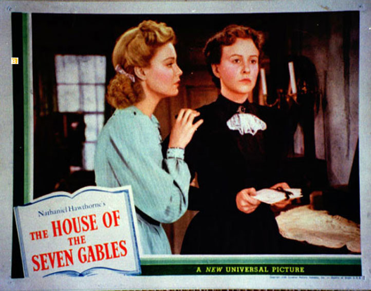 "HOUSE OF THE SEVEN GABLES, THE" MOVIE POSTER "THE HOUSE OF THE SEVEN